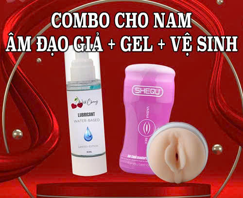 Combo cho nam: âm đạo giả + gel + vệ sinh